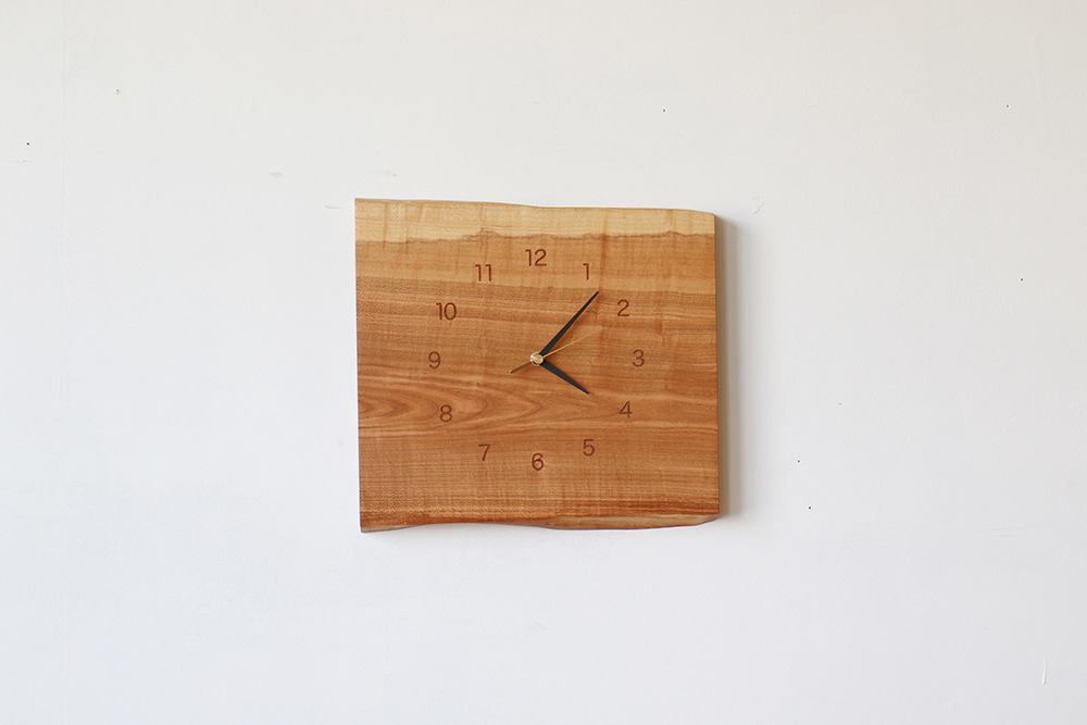 木の壁掛け時計 mimi 山桜/よこ 236
