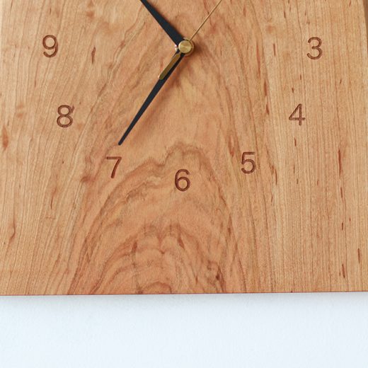 木の壁掛け時計 mimi 山桜/たて 244