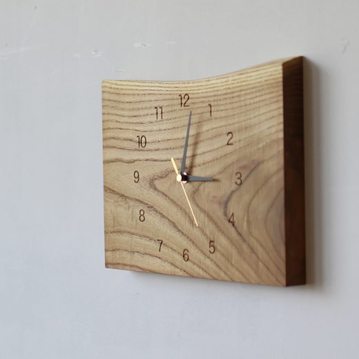 木の壁掛け時計 mimi キハダ/よこ 222