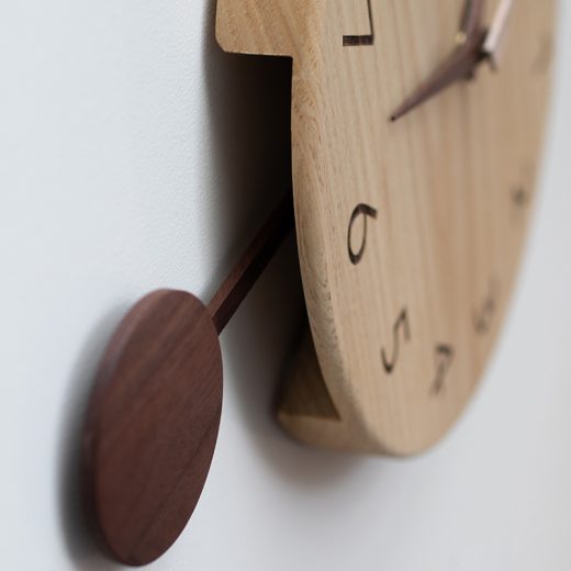 木の振り子時計 maru 栗2