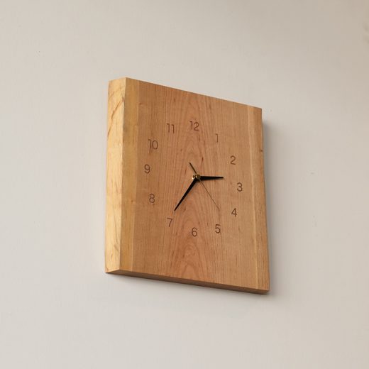 木の壁掛け時計 mimi 山桜/たて 312
