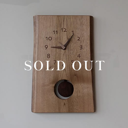 木の振り子時計mimi　クルミ21　mori to kurasu 売り切れ