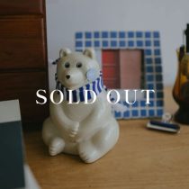 【2025年限定】しろくま貯金箱 ブルーボーダーマフラー 売り切れ