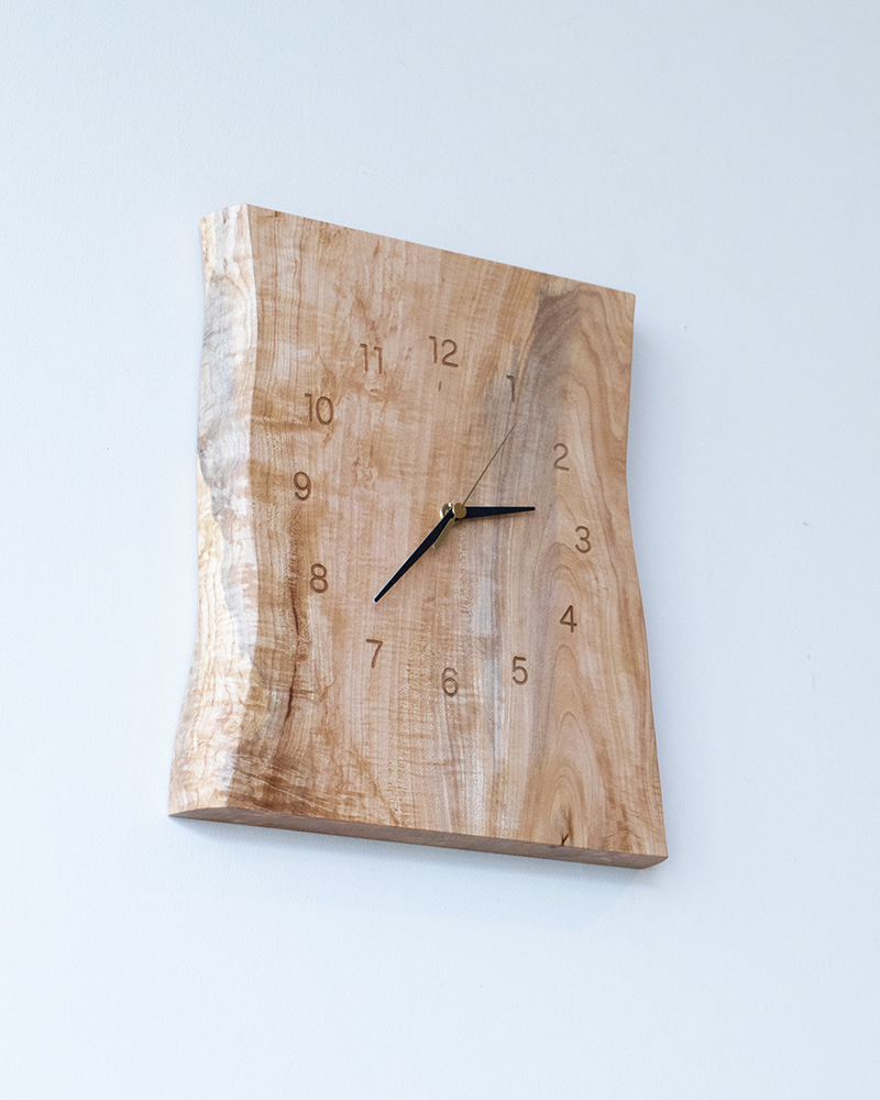 木の壁掛け時計 mimi カエデ/たて B-7