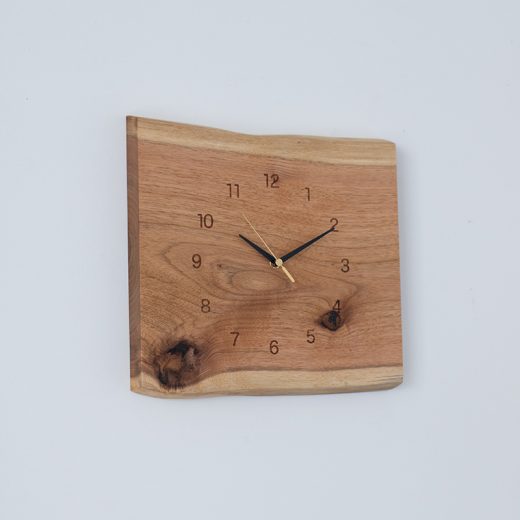 木の壁掛け時計 mimi 胡桃/よこ 417