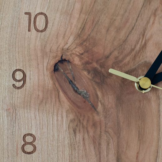 木の壁掛け時計 mimi 山桜/たて 270