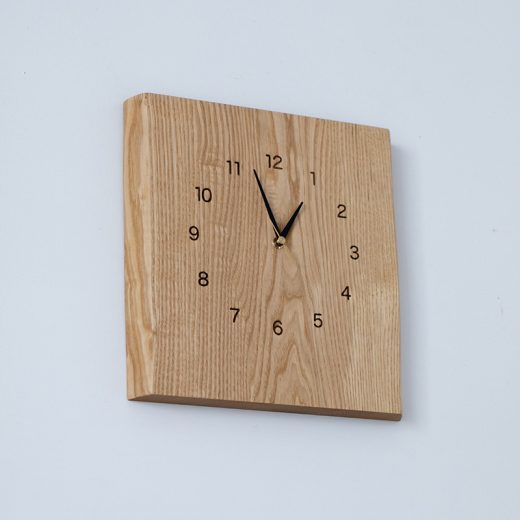 木の壁掛け時計 mimi 栗/たて 404