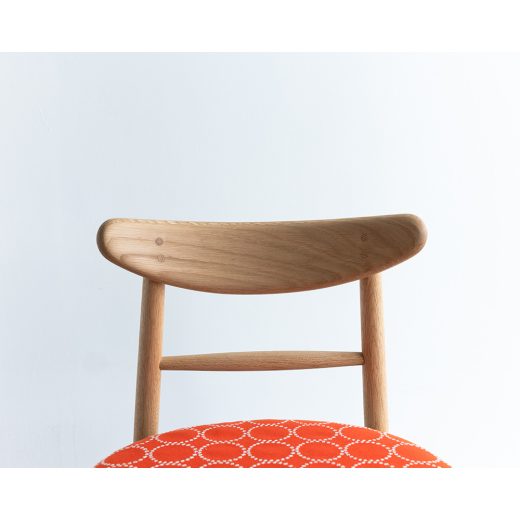 emi chair ( エミ チェア ) × minä perhonen〈クリア（オイル仕上げ）/  張地 オレンジ〉