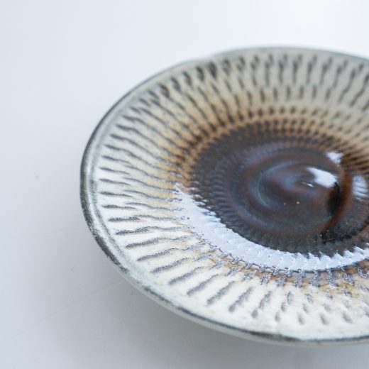 WEB限定 飛び鉋 5寸皿 器市 アウトレット食器 洋食器 和食器 白詳細