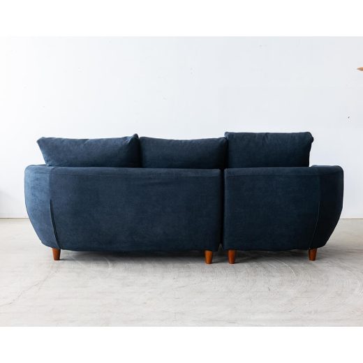 ［現品SALE］sopo sofa (ソーポソファ)［Large］ルーミーカウチ+ワンソファ セット カプリス9ネイビー （丸脚付き/ブラウン）