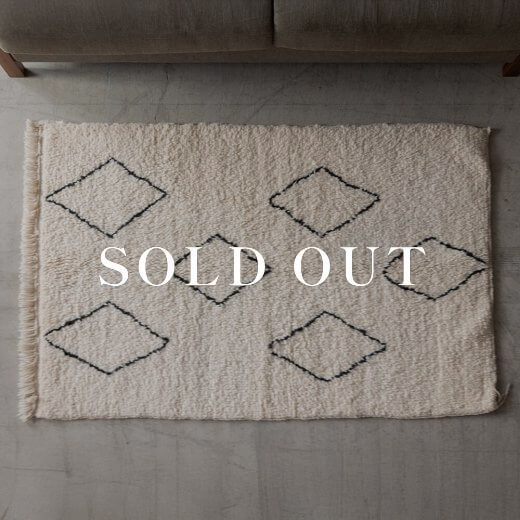 ハンドメイドラグ BENI OUARAIN 170×100cm 売り切れ