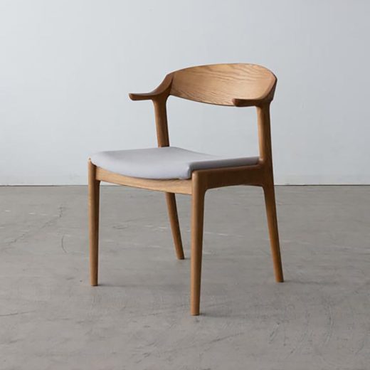 ［現品SALE］CHAIR DC354-1W（張座）レッドオーク無垢材 / ウレタン塗装MO色（ナガノインテリア）