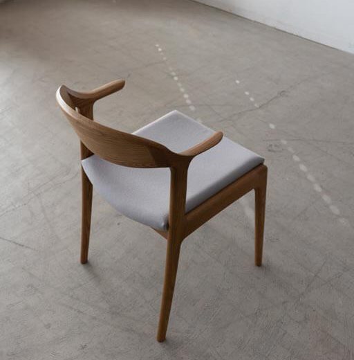 ［現品SALE］CHAIR DC354-1W（張座）レッドオーク無垢材 / ウレタン塗装MO色（ナガノインテリア）