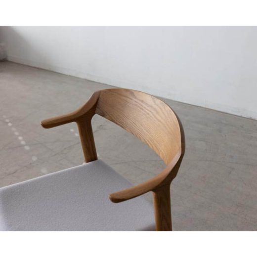 ［現品SALE］CHAIR DC354-1W（張座）レッドオーク無垢材 / ウレタン塗装MO色（ナガノインテリア）