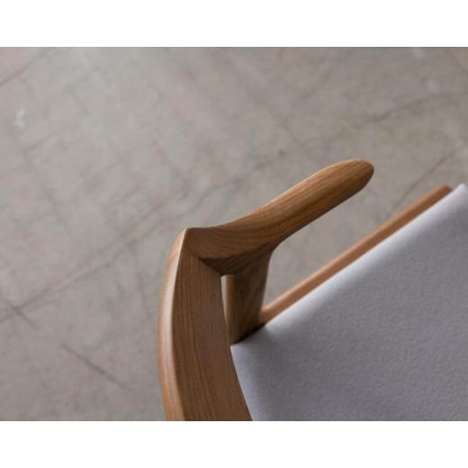 ［現品SALE］CHAIR DC354-1W（張座）レッドオーク無垢材 / ウレタン塗装MO色（ナガノインテリア）