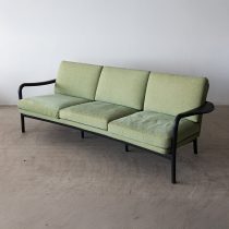 アウトレット家具の［現品SALE］ソファ ELEGANCE 3S ブラック 張地:A3(基本色) ホワイトアッシュ材/ポリウレタン塗装