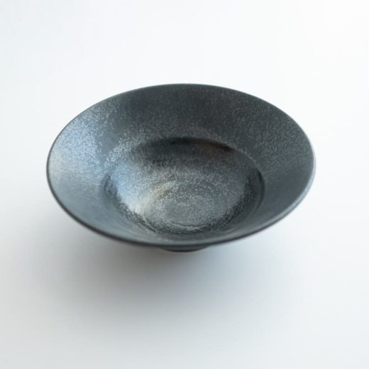 アウトレット食器（器市）の【WEB限定】黒ちぢれ輪二重8寸深鉢