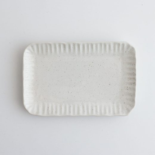 アウトレット食器（器市）の【WEB限定】MINO 削ぎ角皿 ホワイト