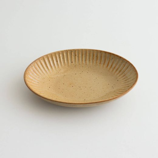アウトレット食器（器市）の【WEB限定】MINO 削ぎオーバル（アイボリー）