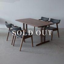 アウトレット家具の［現品SALE］ダイニング5点セット セレクト150（27）ウォールナット - ウレタン 2本脚 売り切れ
