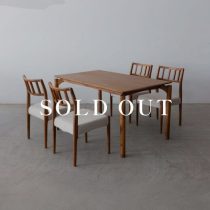 アウトレット家具の［現品SALE］EDDA ダイニング5点セット ダイニングテーブル135+ チェア 201 チーク・アカシア - オイル 売り切れ