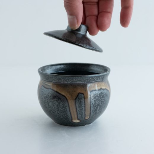 【WEB限定】茶流し8cm蓋付き壺 -器市-