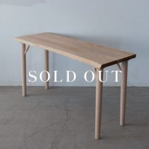 ［展示品現品］ウダイカンバ（マカバ）ザクラ ハギ材デスク（脚 ビーチ材 - ウレタン仕上げ）売り切れ
