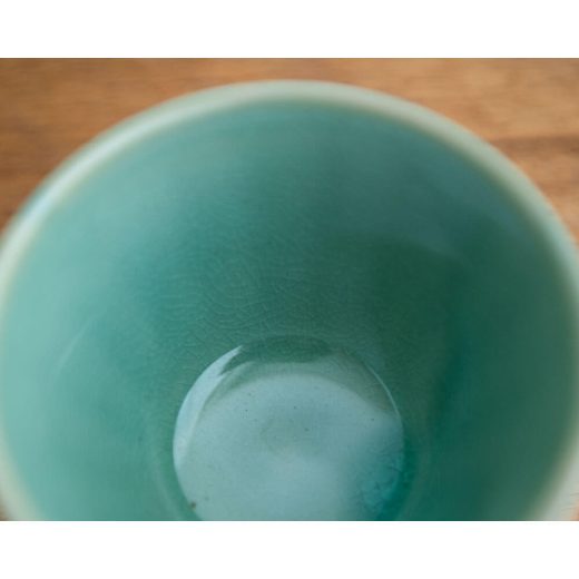 【WEB限定】貫入しのぎ3.5寸深鉢 ミドリ -器市-