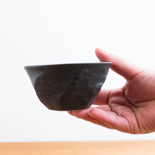 【WEB限定】黒いぶし3.5寸深鉢 -器市-