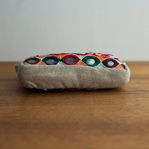 ヴィンテージ刺繍ポーチ L -Fantasia-