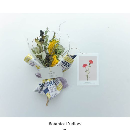 ［2025母の日限定］ポストカード付きハンカチブーケ-Botanical Yellow-