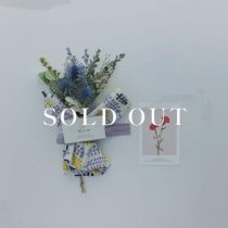 ［2025母の日限定］ポストカード付きハンカチブーケ-Botanical Blue- 売り切れ