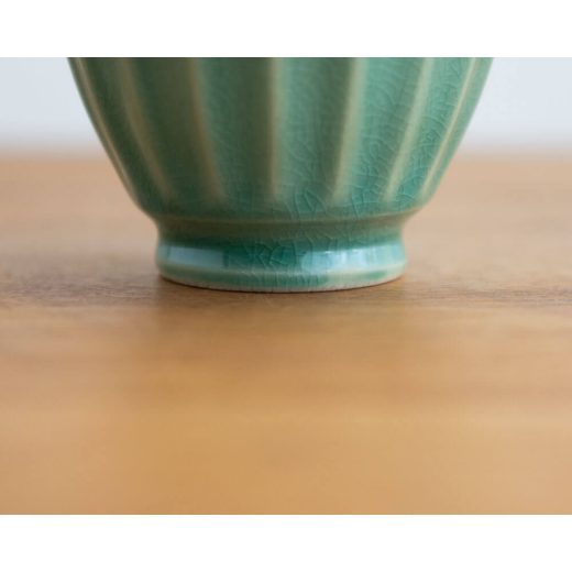 【WEB限定】貫入しのぎ3.5寸深鉢 ミドリ -器市-