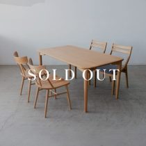アウトレット家具の[現品SALE]ダイニング5点セット DT027-5S3 - RO-HO CRADLEチェア×2 シンチェア×2 売り切れ
