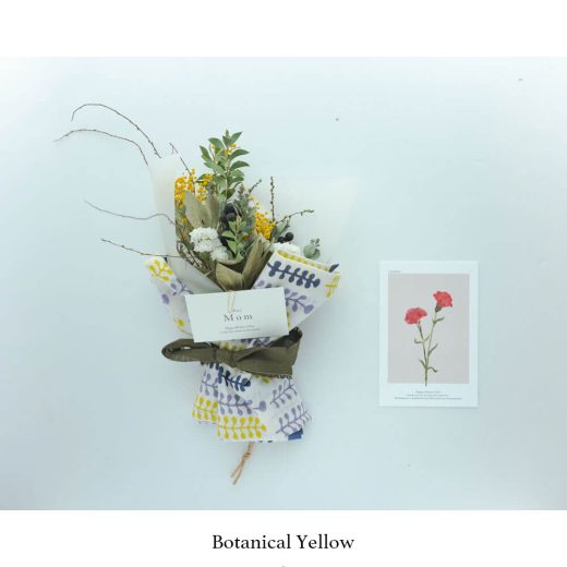 ［2025母の日限定］ポストカード付きハンカチブーケ-Botanical Yellow-