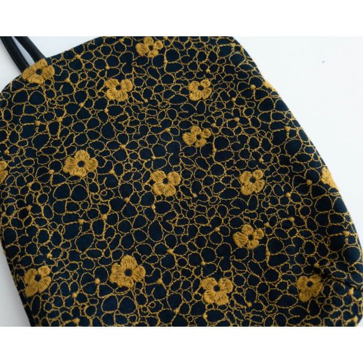 あじさい刺繍miniバッグ (NV)
