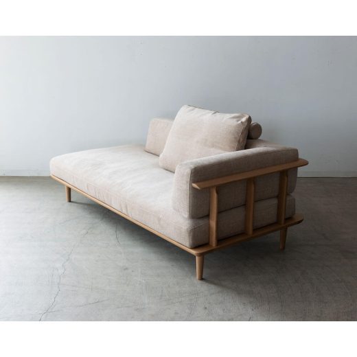 ［飛騨産業アウトレット］静穏 カウチソファ3点セット ホワイトオーク / 張地テソドBE