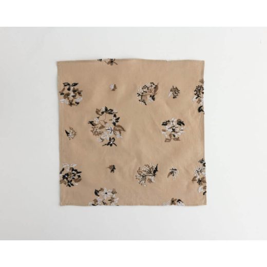 野小花 刺繍ハンカチ (BE)