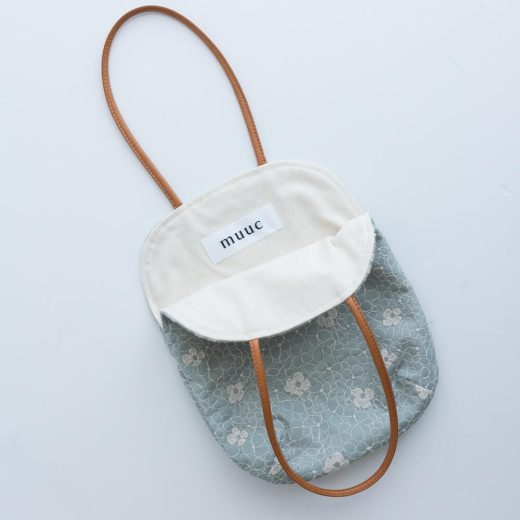 あじさい刺繍miniバッグ (BL)