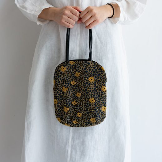 あじさい刺繍miniバッグ (NV)