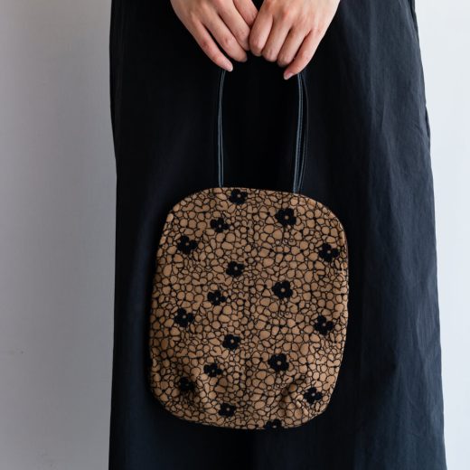 あじさい刺繍miniバッグ (BR)