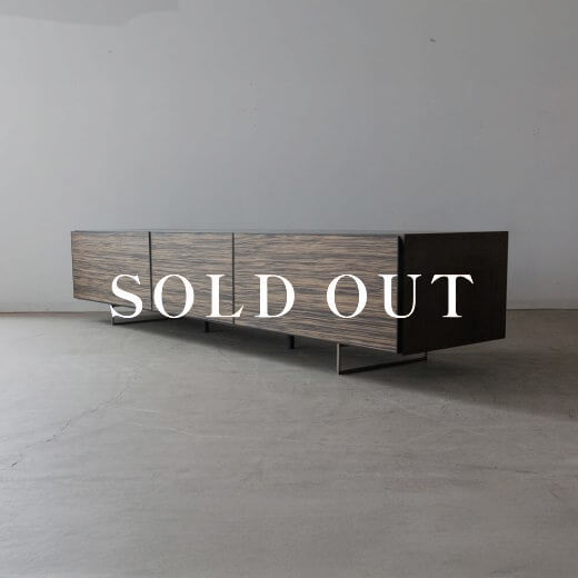 アウトレット家具の［現品SALE］天板訳あり SHOW TIME TVボード 2400 エボニー 黒壇突板 - PUクリア塗装 売り切れ