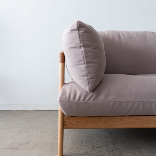 ［現品SALE］2.5Pソファ LC313 LF（RO-ON-AF890）レッドオーク材 オイル仕上げ / 張地ランク2（ナガノインテリア）