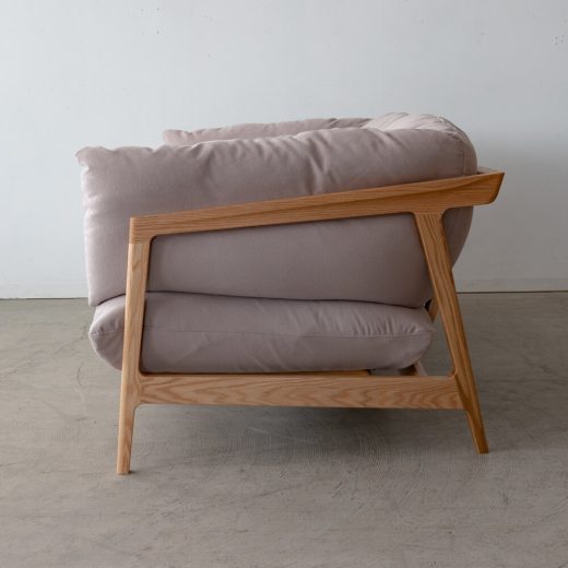 ［現品SALE］2.5Pソファ LC313 LF（RO-ON-AF890）レッドオーク材 オイル仕上げ / 張地ランク2（ナガノインテリア）
