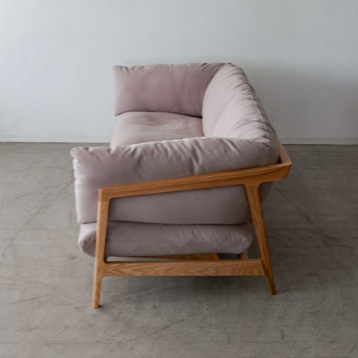 ［現品SALE］2.5Pソファ LC313 LF（RO-ON-AF890）レッドオーク材 オイル仕上げ / 張地ランク2（ナガノインテリア）