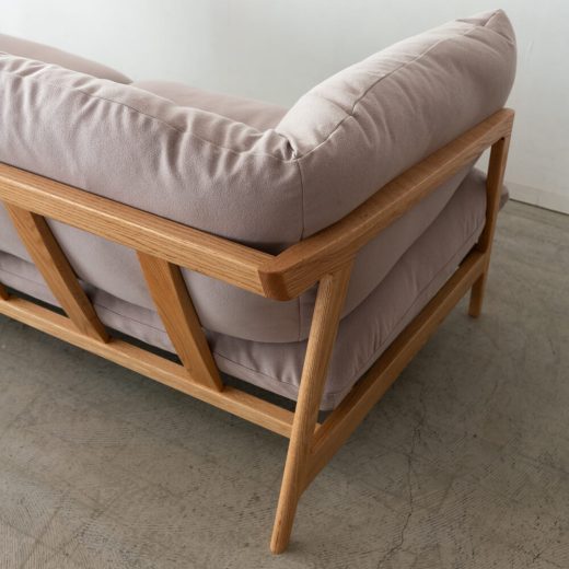 ［現品SALE］2.5Pソファ LC313 LF（RO-ON-AF890）レッドオーク材 オイル仕上げ / 張地ランク2（ナガノインテリア）