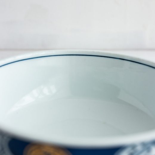 【WEB限定】箔押小紋 高台中鉢 青 -器市-