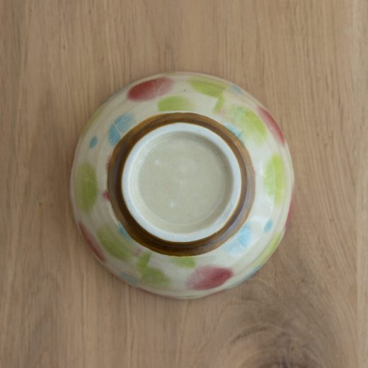 【WEB限定】 琉球ぼかしドット茶碗 M 赤 -器市-
