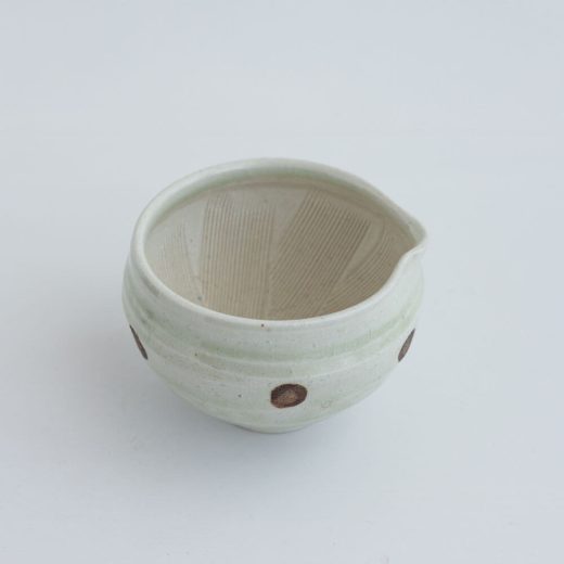 丸片口3.5寸すり鉢 (ヒワ水玉)