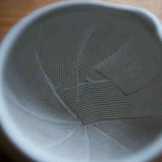 丸片口3.5寸すり鉢 (ヒワ水玉)